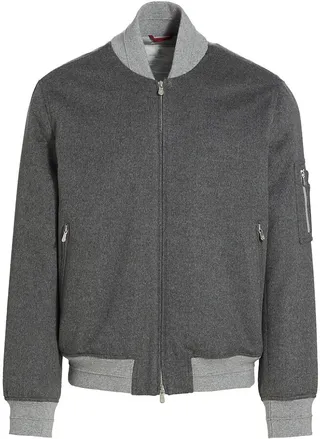 Cashmere Baseball Bomber Jacket