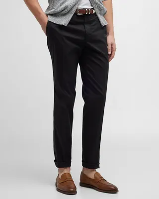 Men's Cotton-Stretch Italian Fit Trousers