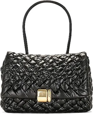 Bottega Veneta Rumple Shoulder Bag in Black