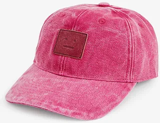 Mens Fuchsia Pink Cunov Logo-patch Cotton Baseball cap