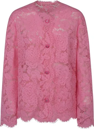 Dolce & Gabbana Single-Breasted Lace Jacket