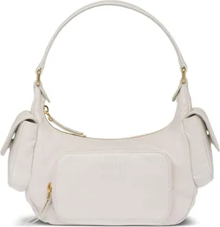 Logo-Embossed Leather Shoulder Bag