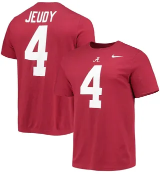 Men's Jerry Jeudy Crimson Alabama Crimson Tide Alumni Name Number T-shirt