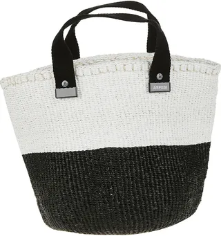 Colourblock Woven Shopper Bag