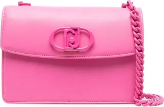 Logo-Plaque Faux-Leather Shoulder Bag