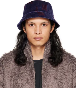 NEEDLES Navy Papillon Bucket Hat