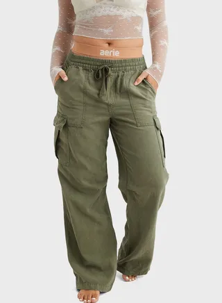 Drawstring Pocket Detail Pants