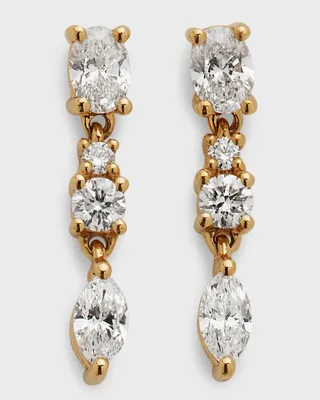 18k Gold Maya Diamond Drop Earrings