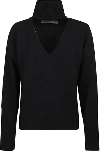 Federica Tosi V-Neck Ribbed-Knit Jumper