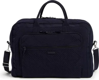 Vera Bradley Women's Microfiber Grand Weekender Travel Bag Classic Navy