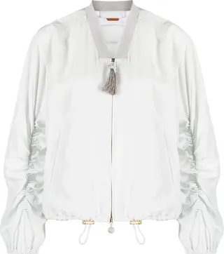 Tassel-Detail Bomber Jacket