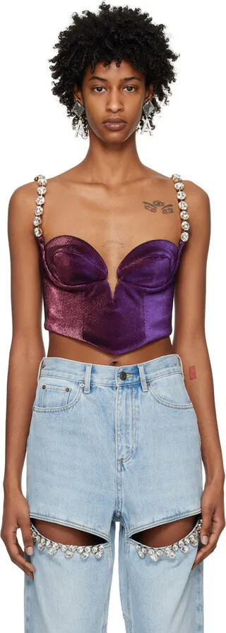 AREA Purple Mussel Camisole
