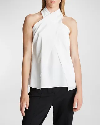 Samira Crossover Halter Blouse
