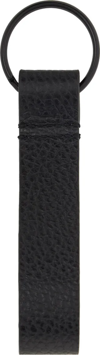 Common Projects Black Leather Keychain