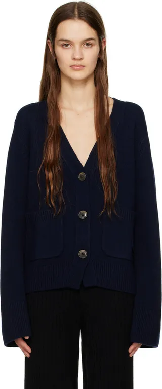 LISA YANG Navy 'The Danni' Cardigan