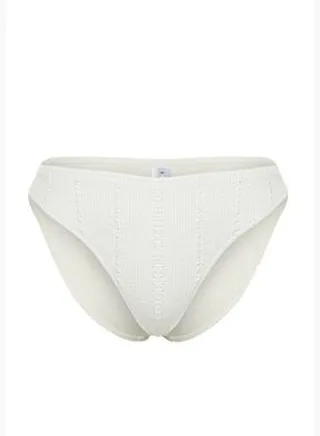 Ecru Textured Bikini Bottom