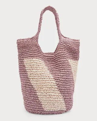 Demi Diagonal Straw Shoulder Bag