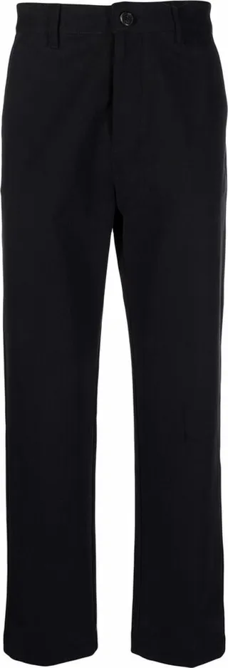 Straight-Leg Cotton Trousers