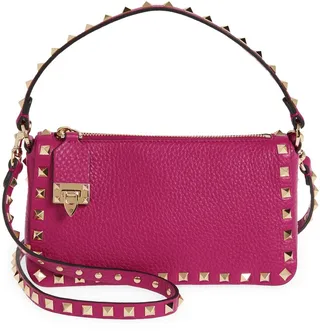 Small Rockstud Leather Shoulder Bag