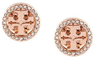 Crystal Logo Circle-Stud Earring