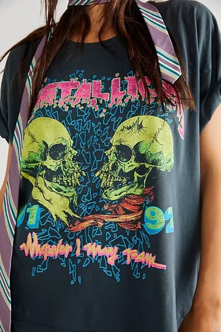 Metallica Wherever I Roam Merch Tee by Daydreamer at Free People