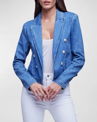 Wayne Cropped Double-Breasted Jacket