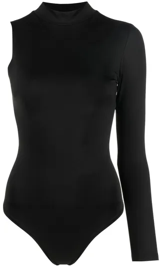 x Lia Aram one-shoulder high-neck bodysuit
