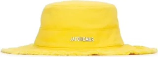 Jacquemus Distressed Logo Plaque Bucket Hat