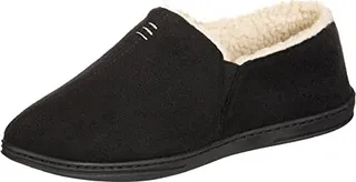 isotoner Men's Recycled Microsuede Nigel ECO Slippers with Advanced Memory Foam and Berber Lining