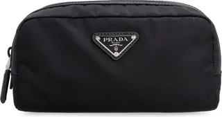 Prada Logo Patch Toiletry Bag