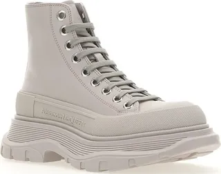 Alexander McQueen Logo Detailed Lace-Up Boots