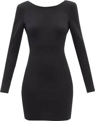 Scoop-back Jersey Mini Dress