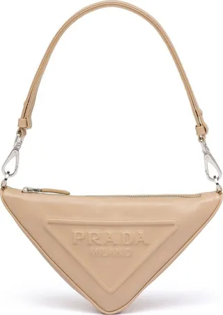Triangle leather mini bag