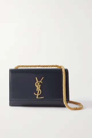 SAINT LAURENT - Kate Small Embellished Leather Shoulder Bag - Blue