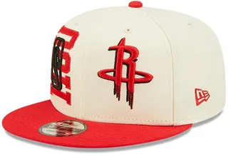 Men's New Era Cream and Red Houston Rockets 2022 Nba Draft 9FIFTY Snapback Adjustable Hat