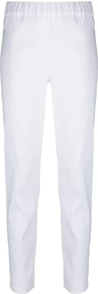 Elasticated-Waist Slim-Cut Trousers