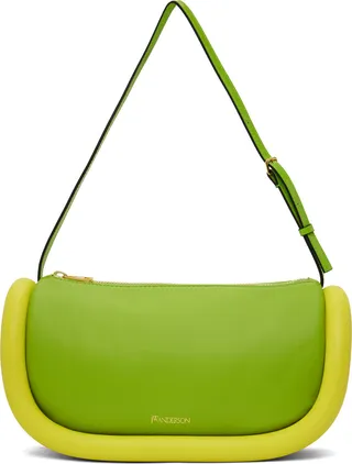 JW Anderson Green & Yellow Bumper Moon Bag