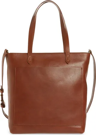 The Zip-Top Medium Transport Leather Tote