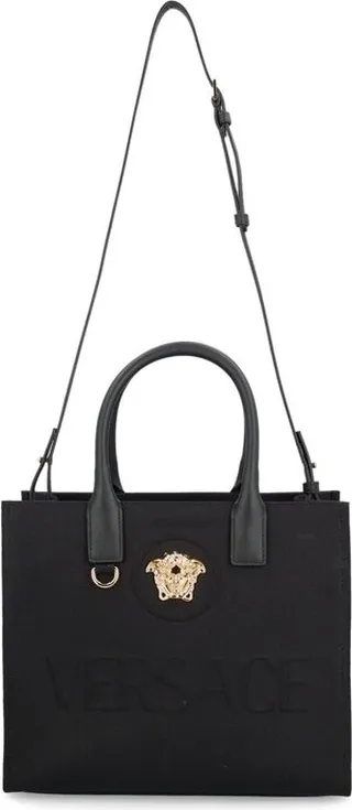 Versace Medusa Logo Embossed Tote Bag