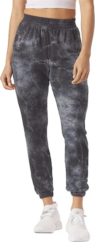 Glyder Powder Joggers (Black Tie-Dye) Women's Clothing