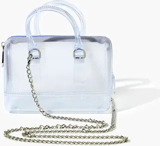 Transparent Mini Crossbody Bowler Bag