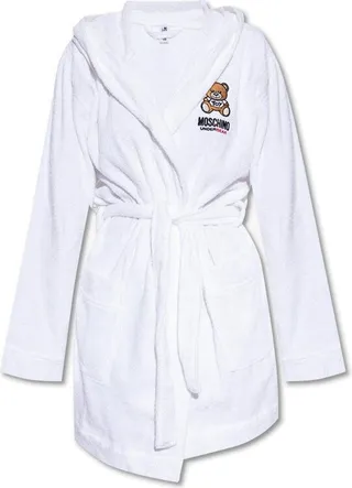 Moschino Logo-Embroidered Belted Bathrobe