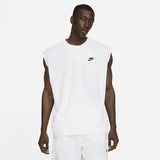 Men's Nike Sportswear Club Fleece Terry Sleeveless Top in White