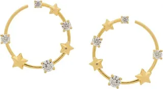 Star Crystal Hoops