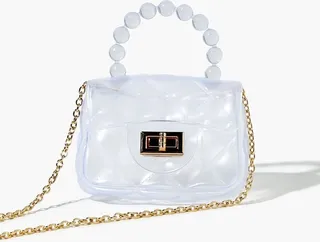 Mini Transparent Quilted Crossbody Bag