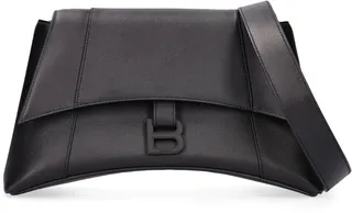 Small Hourglass leather shoulder bag