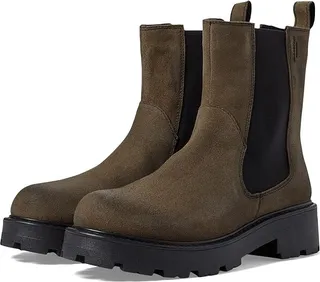 Vagabond Shoemakers Cosmo 2.0 Leather Chelsea Bootie (Khaki) Women's Shoes