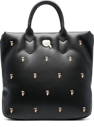 Logo-Studded Tote Bag