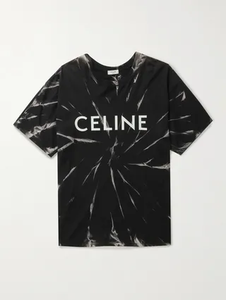 Tie-Dyed Logo-Print Cotton-Jersey T-Shirt