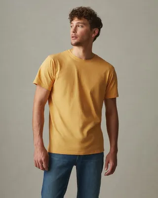 Classic Cotton Crew Tee - Golden Apricot